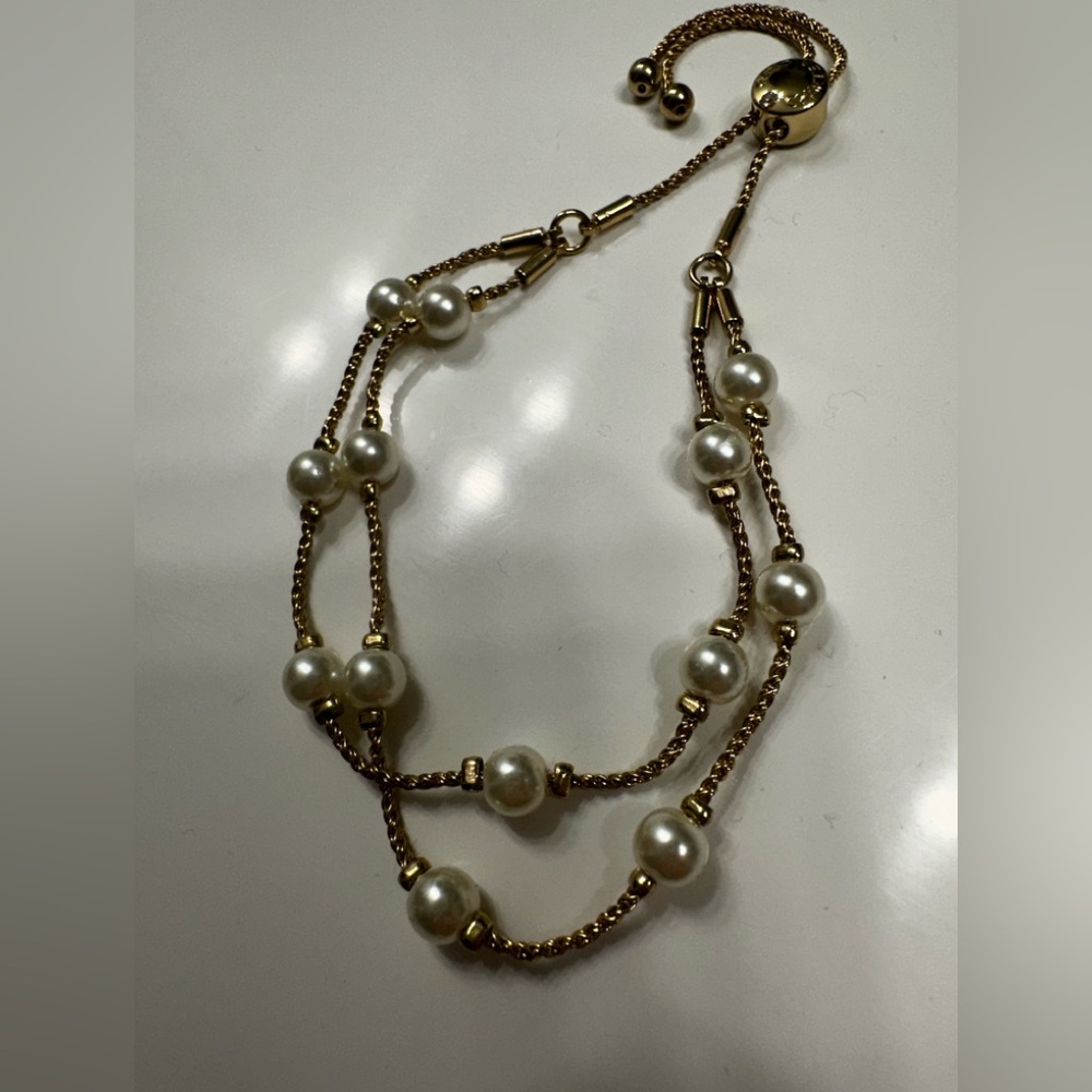 Charter Club Elegant Gold and Pearl Women's Bracelet